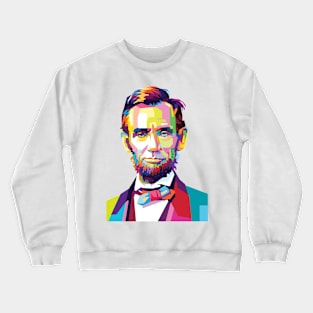 Abraham lincoln in Pop Art Crewneck Sweatshirt